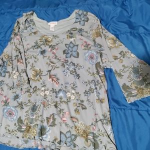 Avenue pale blue blouse.
